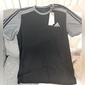 Adidas Men's Black and Gray Shirt